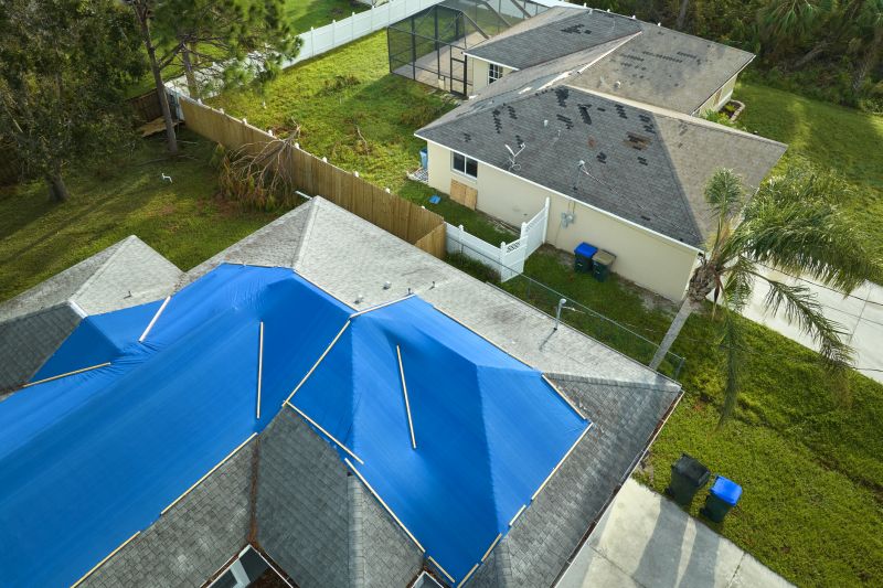 Storm Damage Roof Tarping