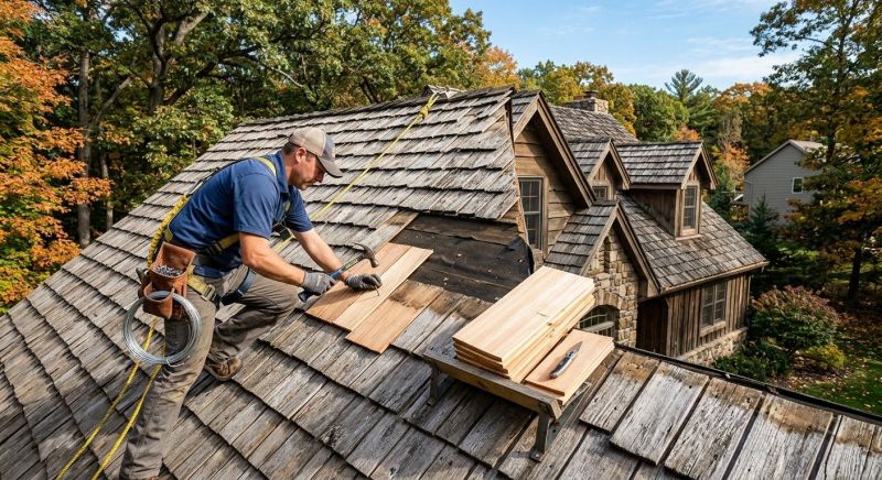 Cedar Shake Roof Repair in Poolesville, MD