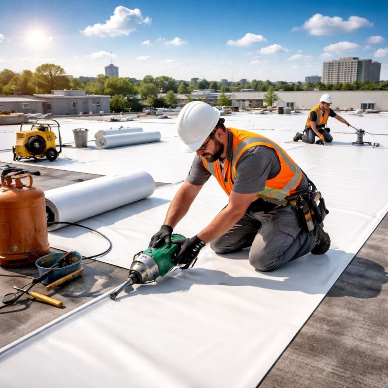 Single Ply Roof Installation in Damascus, MD