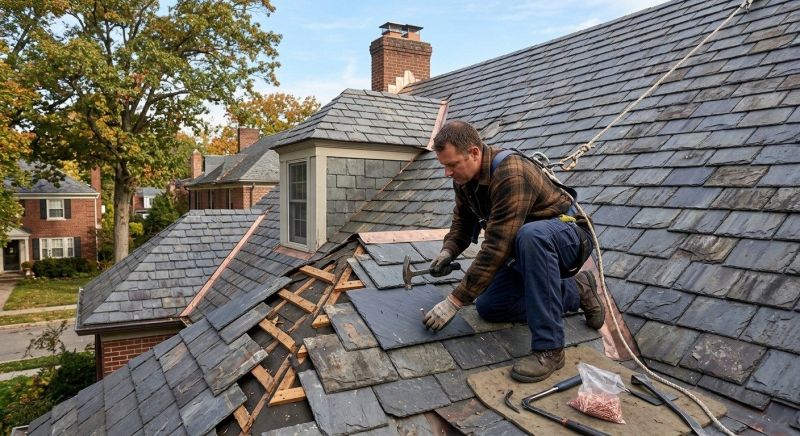 Slate Roof Repair in Poolesville, MD