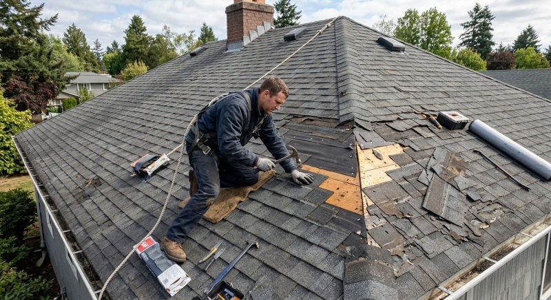 Damaged Roof Repair in Purcellville, VA